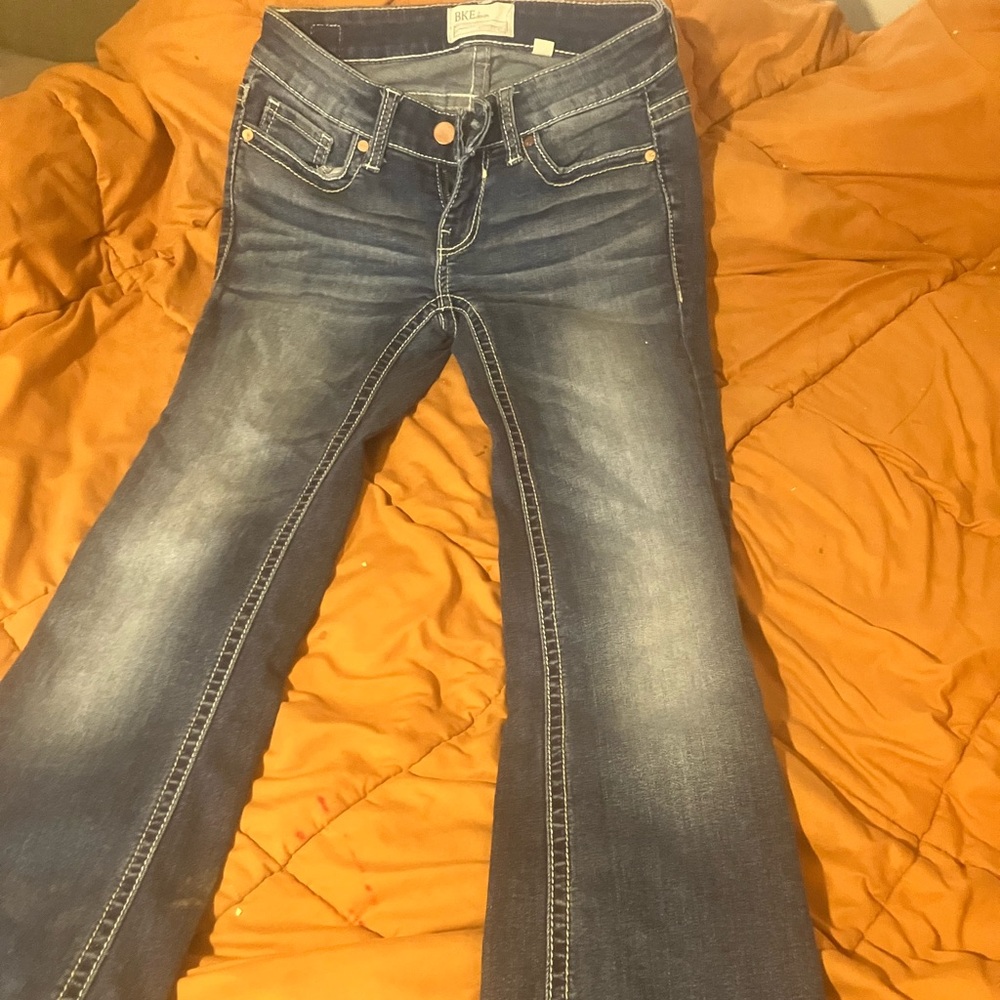 BKE Women's Boot Cut Jeans - Dark Blue Wash